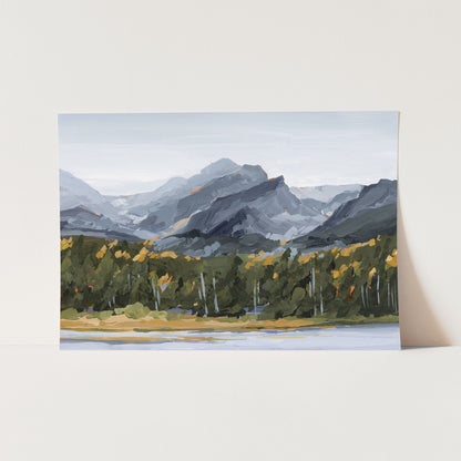 ’Estes Park’ Art Print - Paper / 5x7 in / No Frame - Colorado Mountain Wall - abstract - Artwork - Autumn