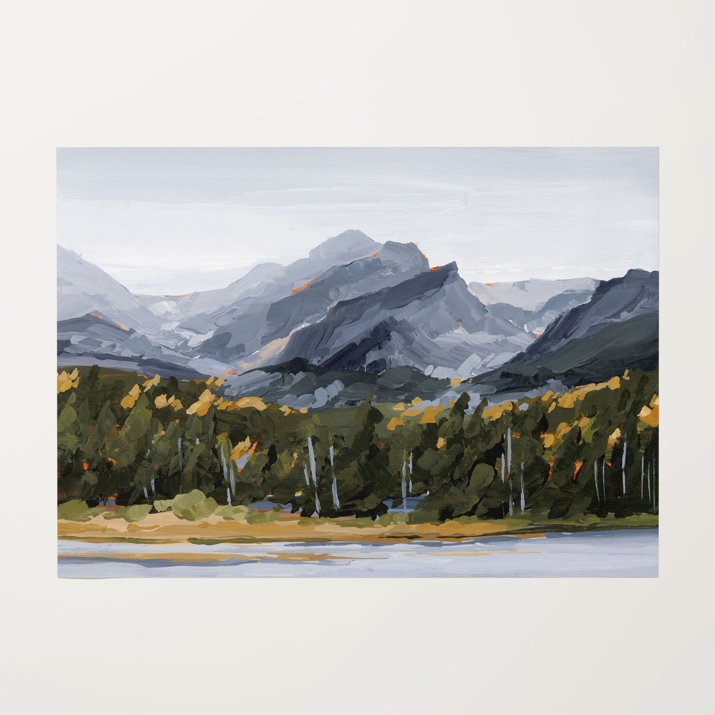 ’Estes Park’ Art Print - Rolled Canvas / 8x10 in / No Frame - Colorado Mountain Wall - abstract - Artwork - Autumn
