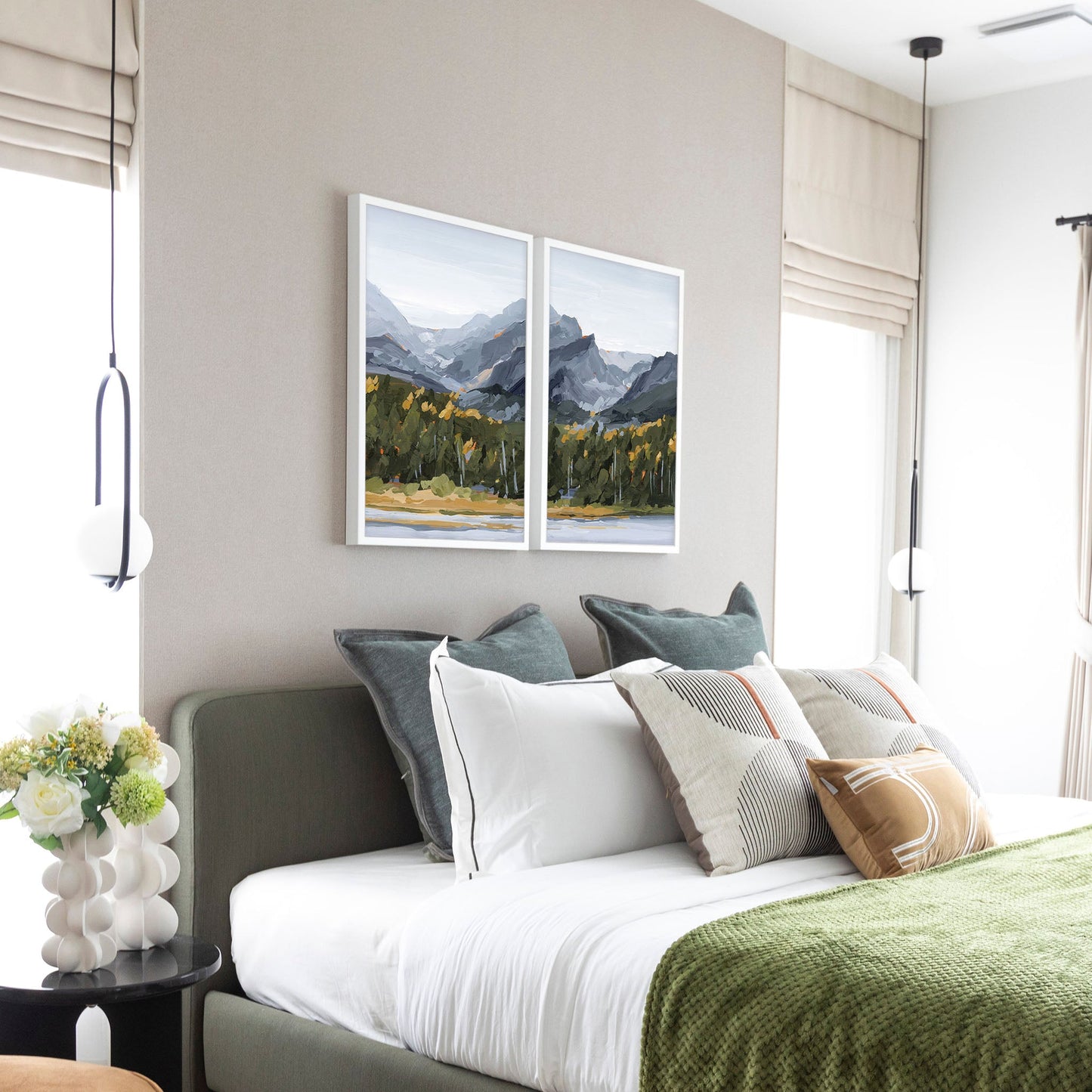 ’Estes Park’ Diptych Art Print || Set of 2 - abstract - Artwork - Colorado