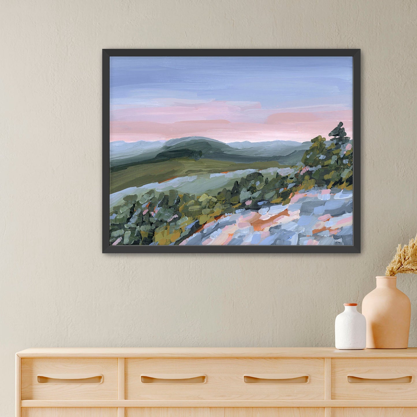 ’Fading Shadows’ Art Print - Paper / 5x7 in / Black Frame - Blue Ridge Mountains Wall - ’Nightfall’