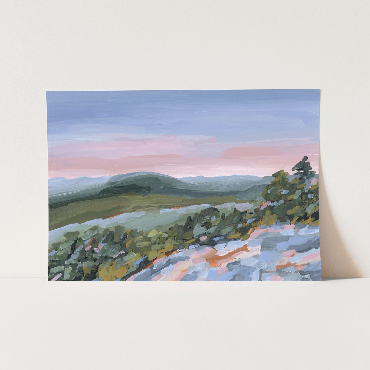 ’Fading Shadows’ Art Print - Paper / 5x7 in / No Frame - Blue Ridge Mountains Wall - ’Nightfall’ - Appalachian