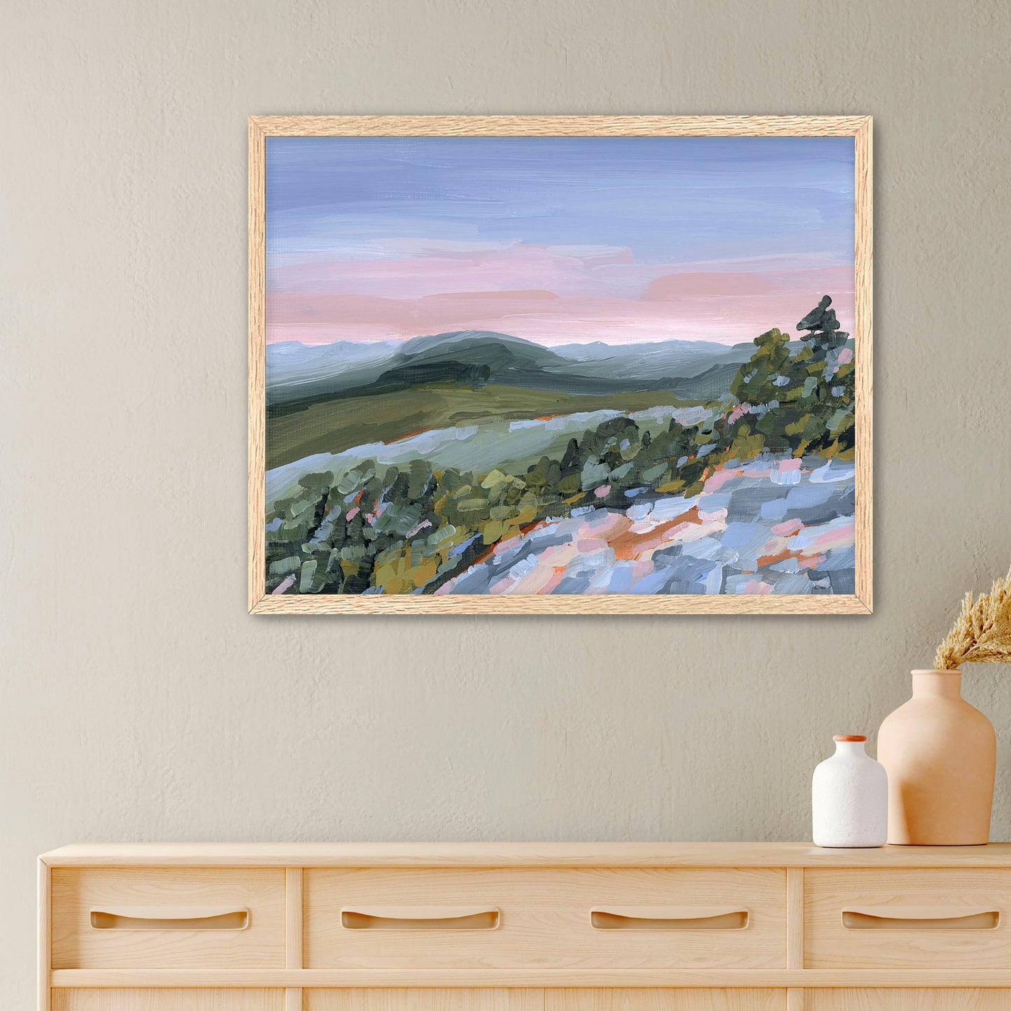 ’Fading Shadows’ Art Print - Paper / 5x7 in / Oak Frame - Blue Ridge Mountains Wall - ’Nightfall’ - Appalachian