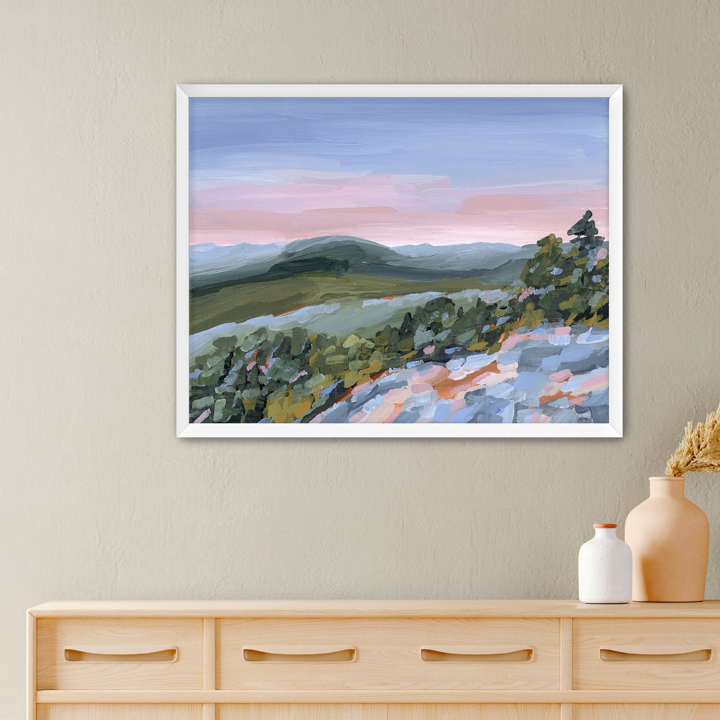 ’Fading Shadows’ Art Print - Paper / 5x7 in / White Frame - Blue Ridge Mountains Wall - ’Nightfall’