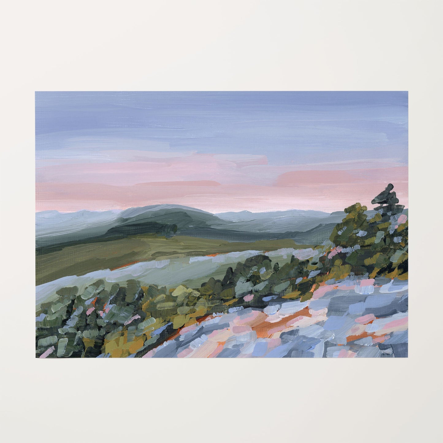 ’Fading Shadows’ Art Print - Rolled Canvas / 8x10 in / No Frame - Blue Ridge Mountains Wall - ’Nightfall’