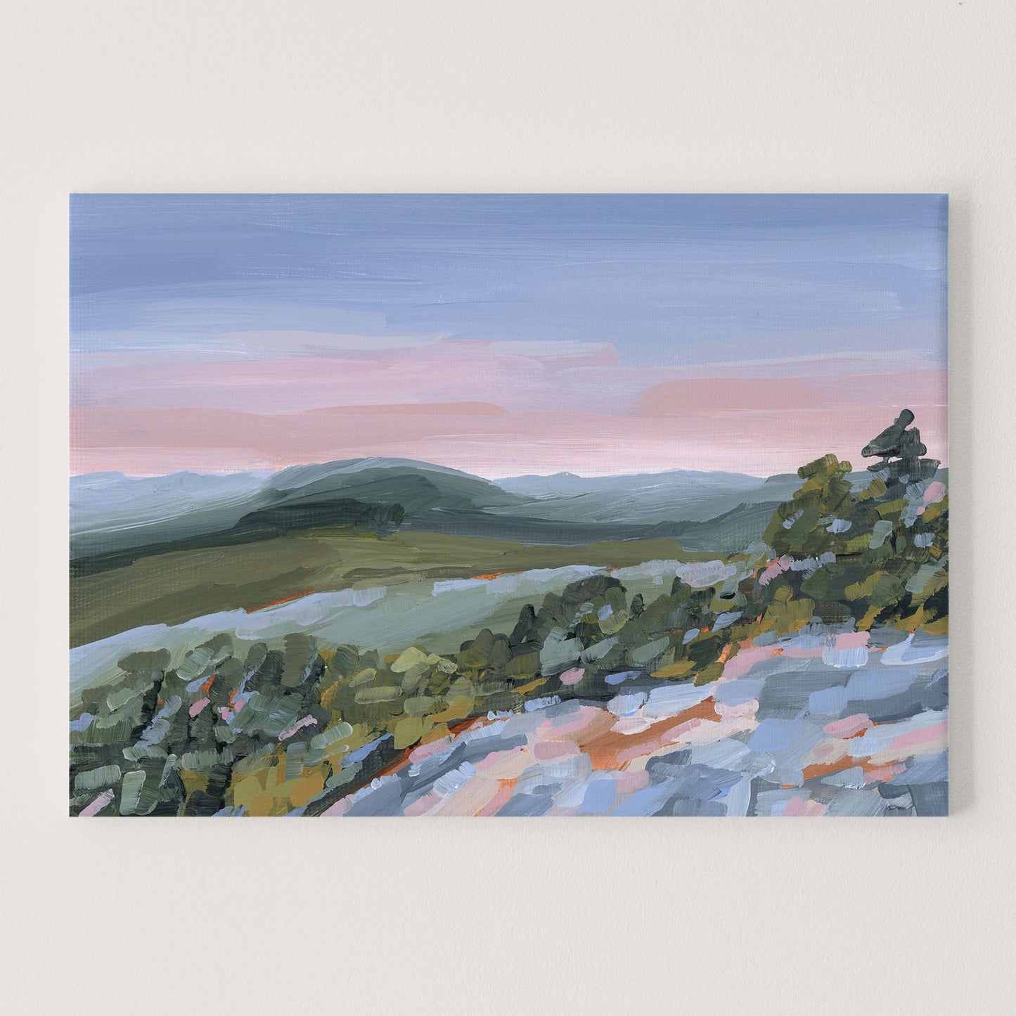 ’Fading Shadows’ Art Print - Stretched Canvas / 8x10 in / No Frame - Blue Ridge Mountains Wall - ’Nightfall’