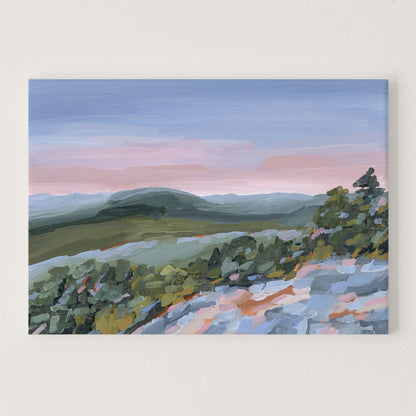 ’Fading Shadows’ Art Print - Stretched Canvas / 8x10 in / No Frame - Blue Ridge Mountains Wall - ’Nightfall’