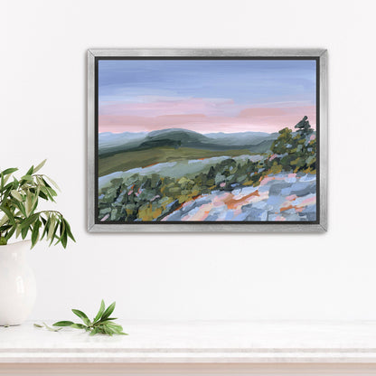 ’Fading Shadows’ Art Print - Stretched Canvas / 8x10 in / Silver Frame - Blue Ridge Mountains Wall