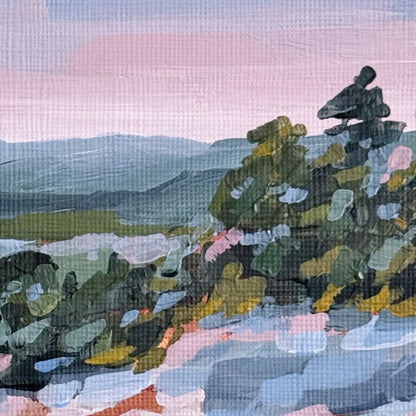 ’Fading Shadows’ Original Painting || 5x7 - Blue Ridge Mountain - abstract - Acrylic - Artwork - Mountains - Great Smoky