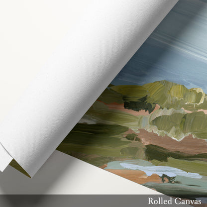 ’Family Lakehouse’ Art Print - Lake Landscape Wall - abstract - alpine - Artwork