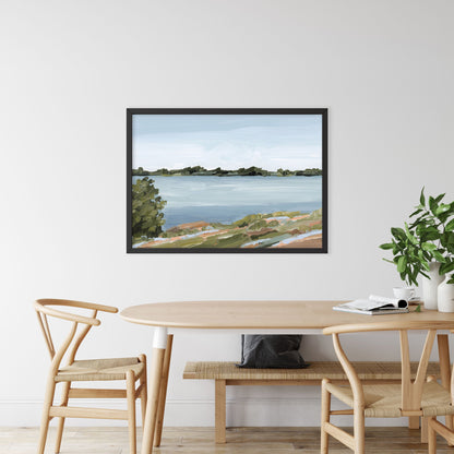’Family Lakehouse’ Art Print - Lake Landscape Wall - abstract - alpine - Artwork