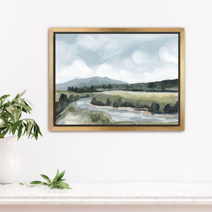 ’Favorite Place II’ Art Print - Stretched Canvas / 8x10 in / Gold Frame - Colorado Mountain Wall - abstract