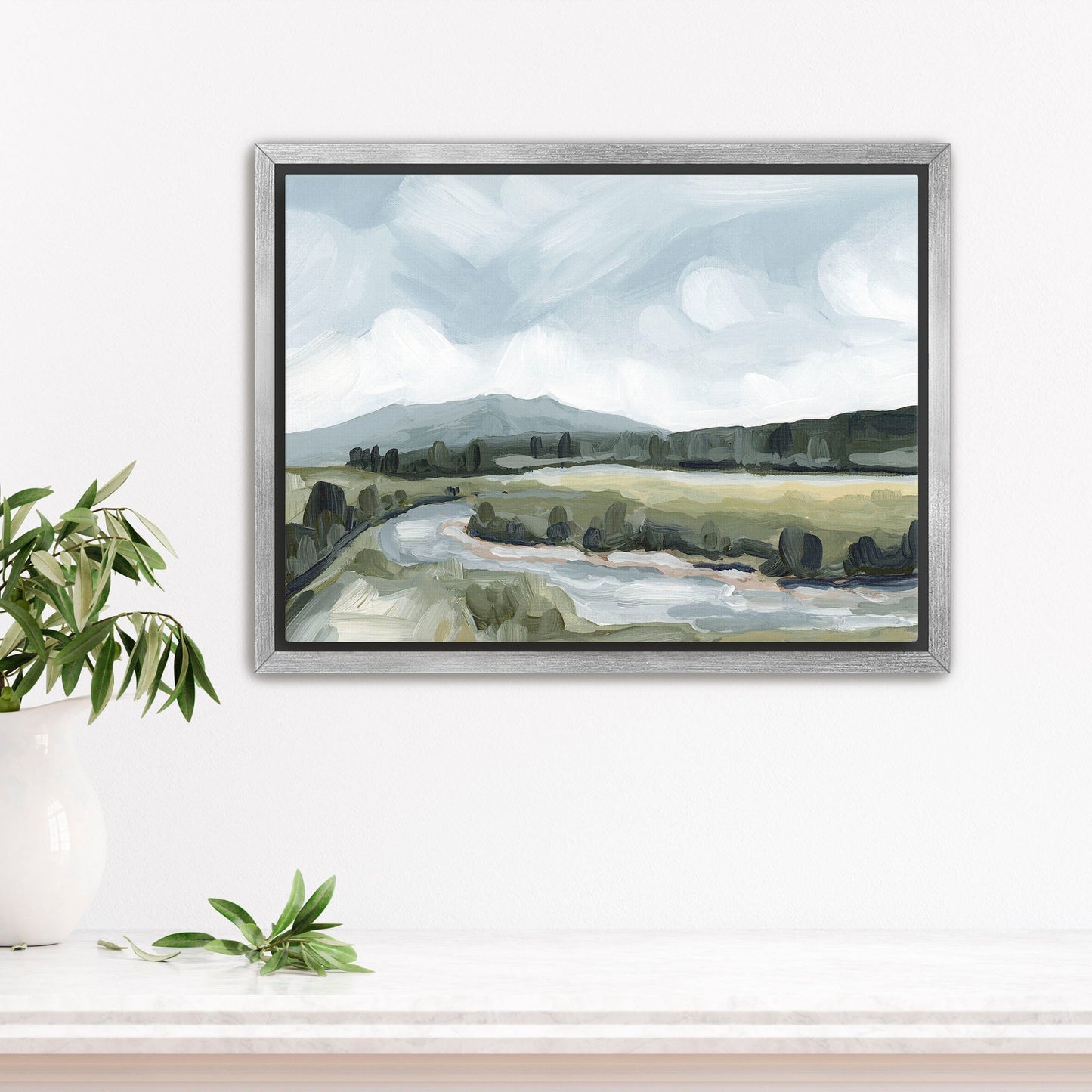 ’Favorite Place II’ Art Print - Stretched Canvas / 8x10 in / Silver Frame - Colorado Mountain Wall - abstract