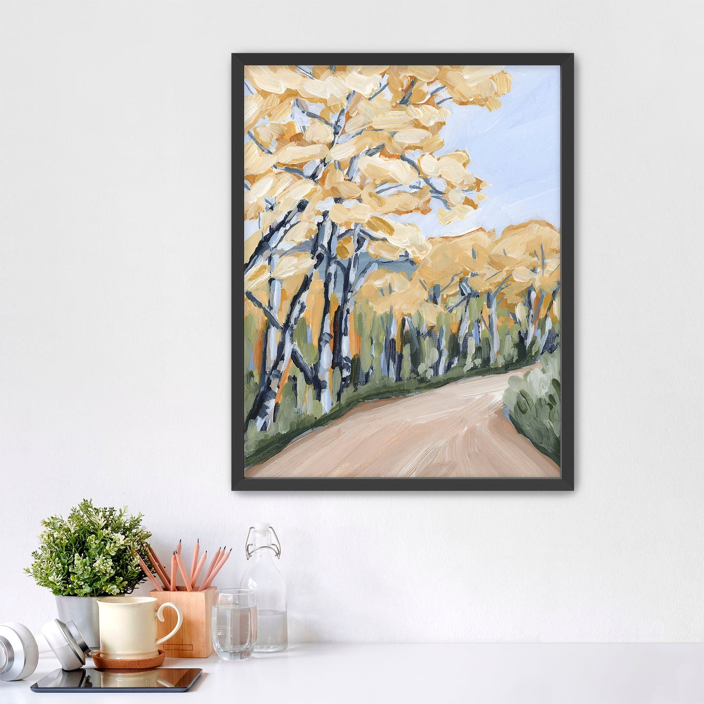 ’Finding Gold’ Art Print - Paper / 5x7 in / Black Frame - Aspen Tree Wall - aspen trees - Autumn - Colorado