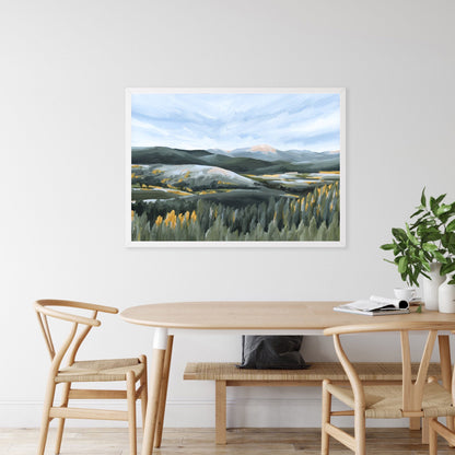 ’First Fall’ Art Print - Colorado Landscape Wall - ’Winter Park’ - abstract - Artwork - Aspen