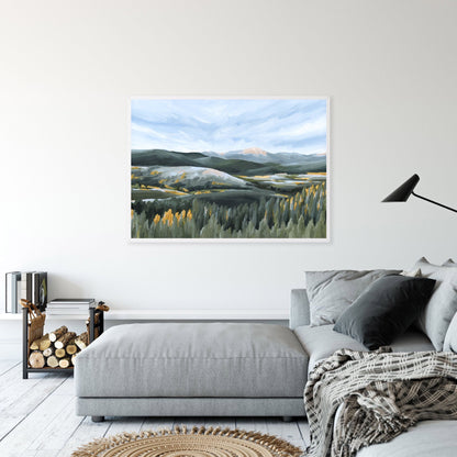 ’First Fall’ Art Print - Colorado Landscape Wall - ’Winter Park’ - abstract - Artwork - Aspen