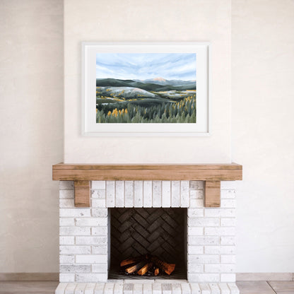 ’First Fall’ Art Print - Colorado Landscape Wall - ’Winter Park’ - abstract - Artwork - Aspen