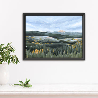 ’First Fall’ Art Print - Stretched Canvas / 8x10 in / Black Frame - Colorado Landscape Wall - ’Winter Park’