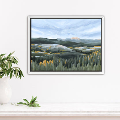 ’First Fall’ Art Print - Stretched Canvas / 8x10 in / White Frame - Colorado Landscape Wall - ’Winter Park’