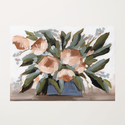 ’Flowers for the Table II’ Art Print - Rolled Canvas / 8x10 in / No Frame - Floral Still Life Wall - abstract