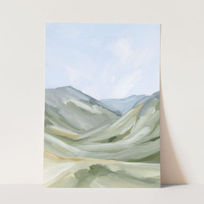 ’Foothills’ Art Print - Paper / 5x7 in / No Frame - Abstract Mountain Landscape - abstract - Artwork - Colorado