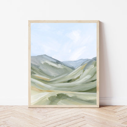 Foothills Abstract Mountain Art Print