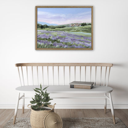 ’French Lavender’ Art Print - France Landscape Wall - Artwork - Europe - european - field