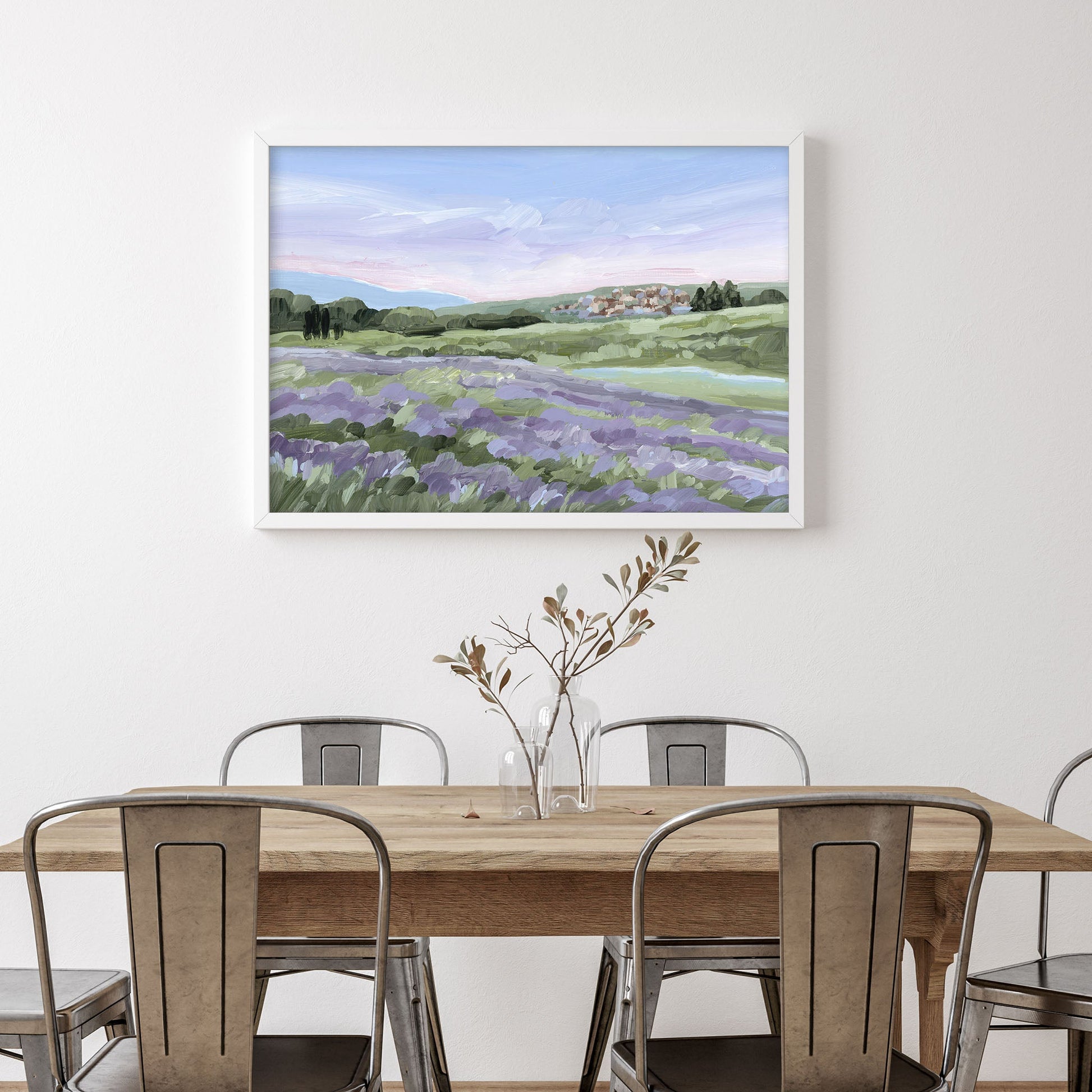 ’French Lavender’ Art Print - France Landscape Wall - Artwork - Europe - european - field