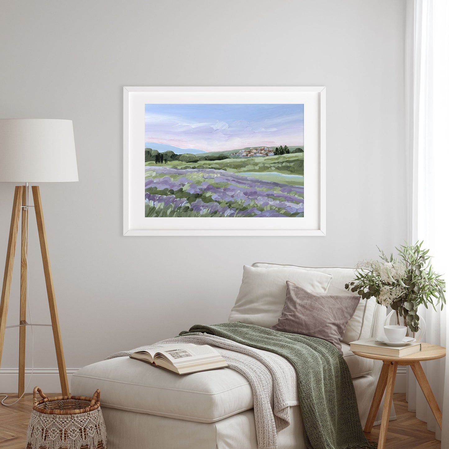 ’French Lavender’ Art Print - France Landscape Wall - Artwork - Europe - european - field