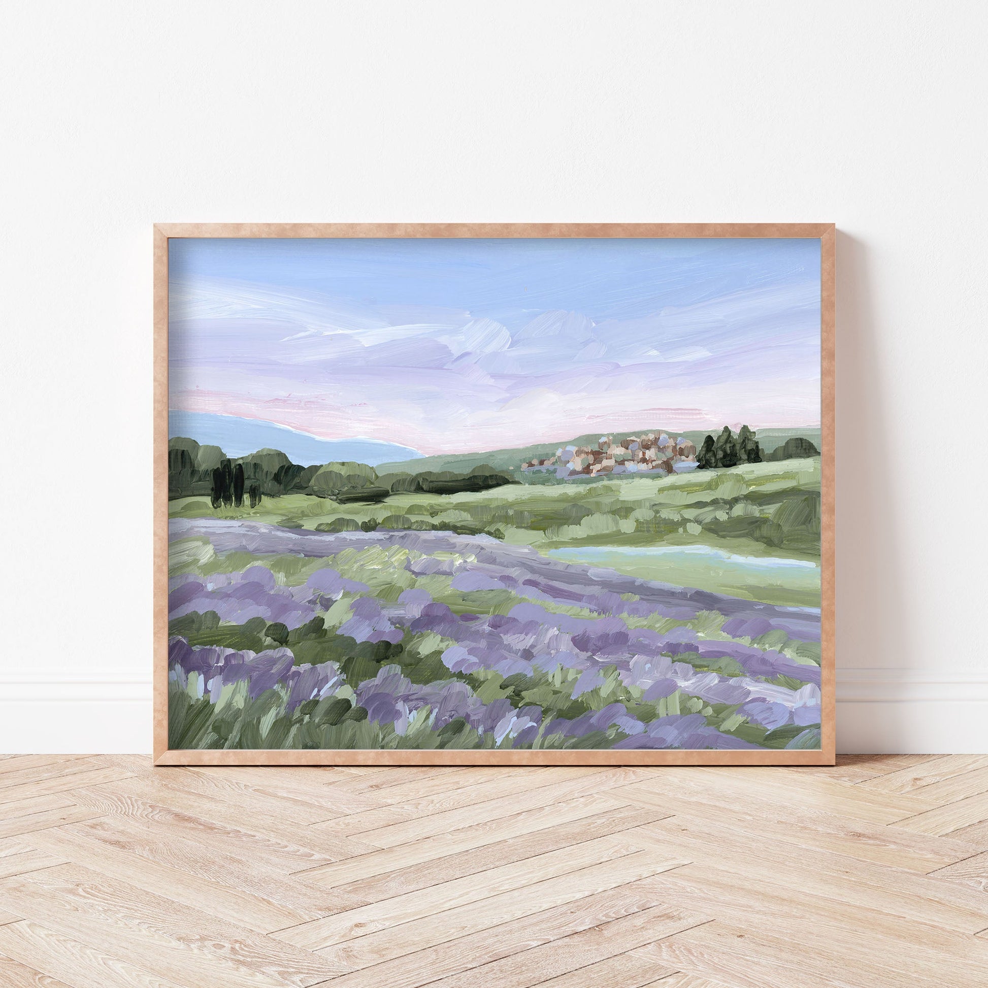 lavender plant wall art France Landscape Wall Art