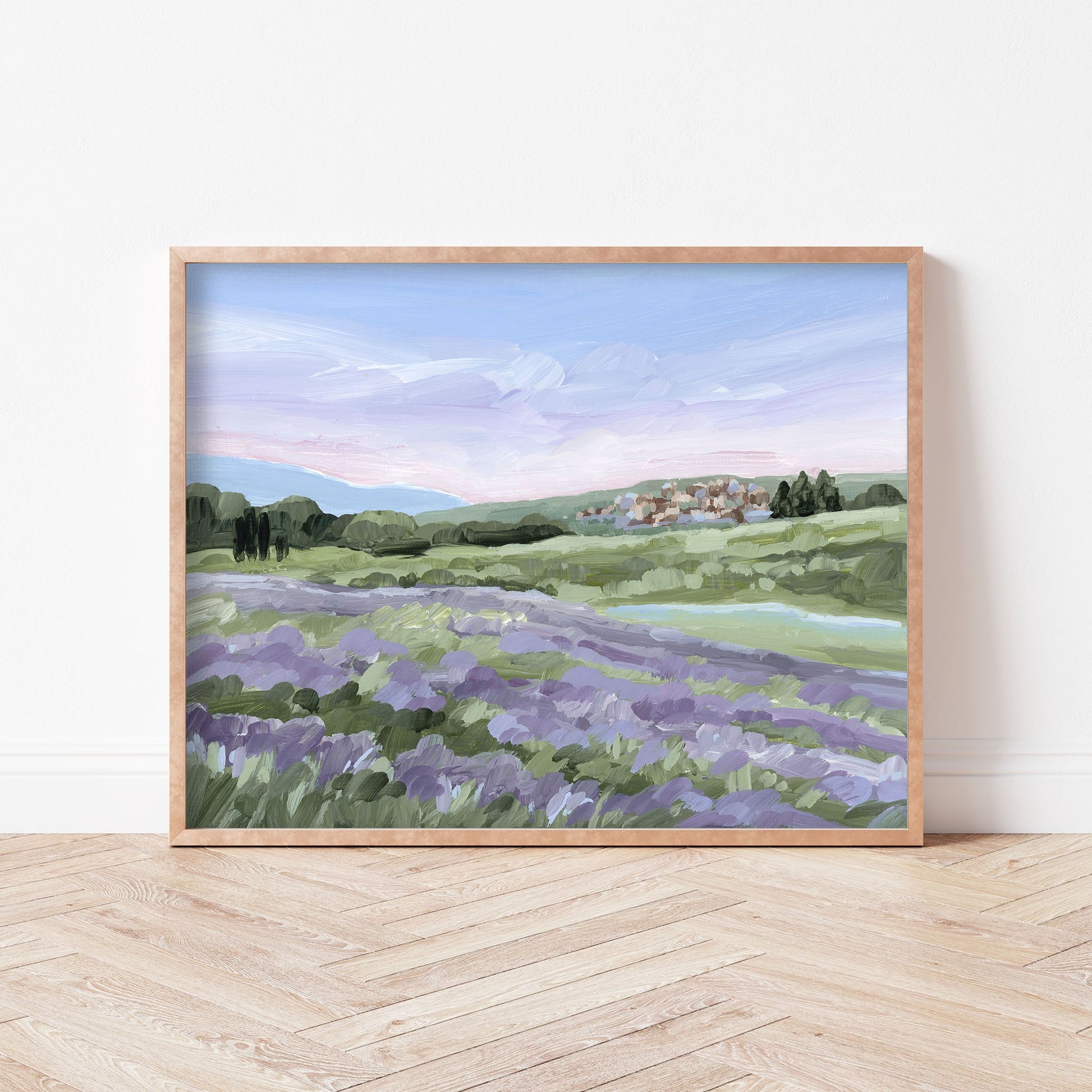 ’French Lavender’ Art Print - France Landscape Wall - Artwork - Europe - european - field