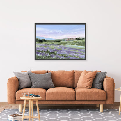 ’French Lavender’ Art Print - France Landscape Wall - Artwork - Europe - european - field