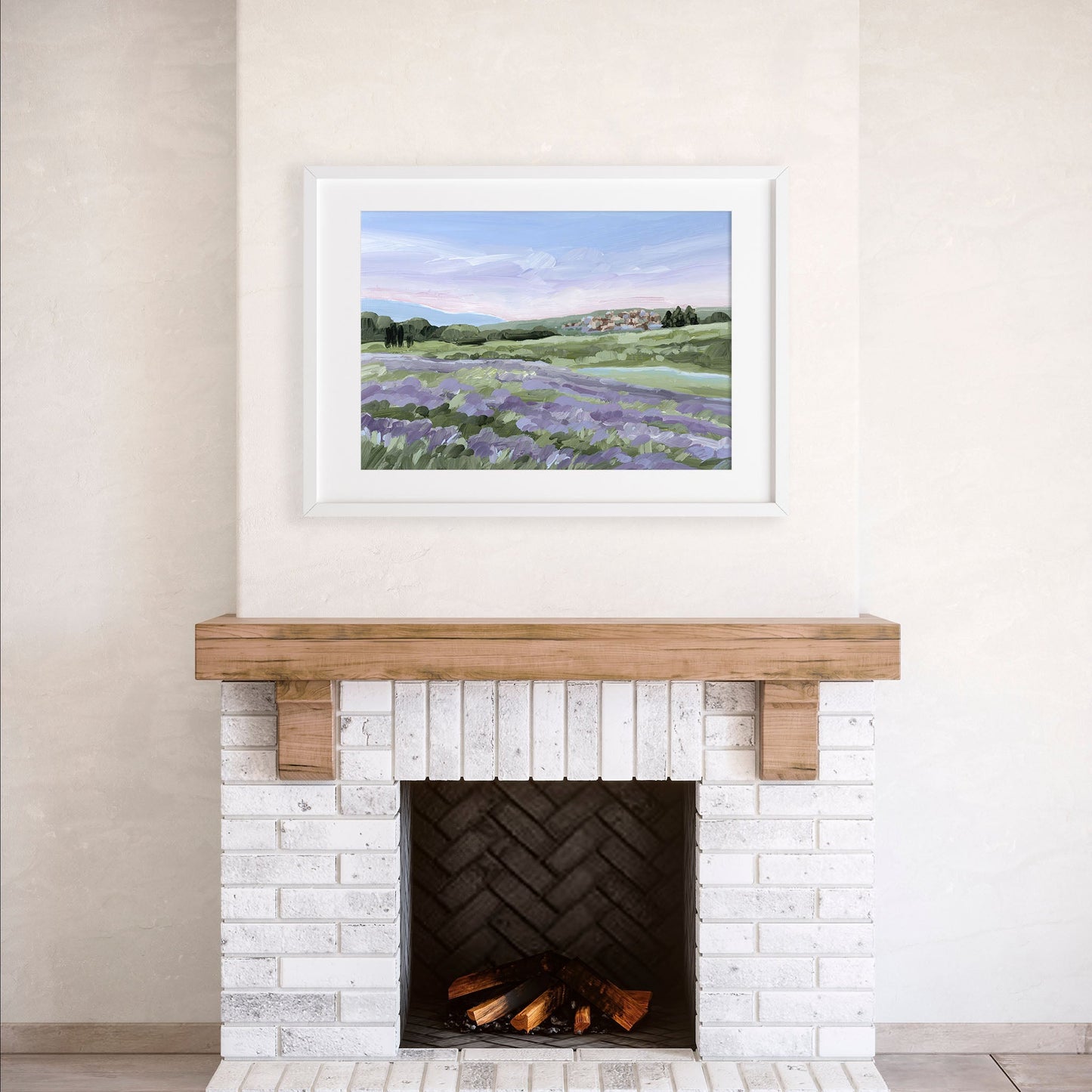 ’French Lavender’ Art Print - France Landscape Wall - Artwork - Europe - european - field