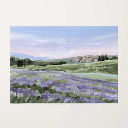 ’French Lavender’ Art Print - Rolled Canvas / 8x10 in / No Frame - France Landscape Wall - Artwork - Europe