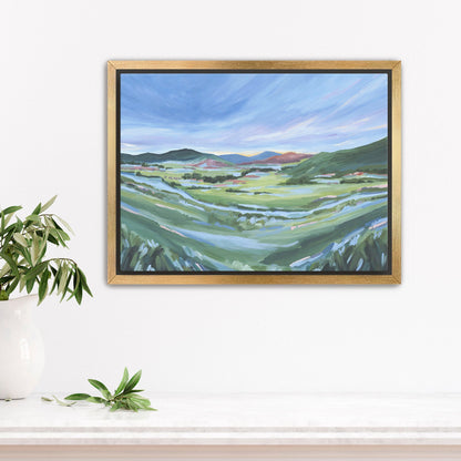 ’From Loveland’ Art Print - Stretched Canvas / 8x10 in / Gold Frame - Colorado Mountain Artwork - Landscape - Loveland