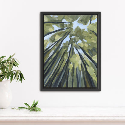 ’From the Forest Floor’ Art Print - Stretched Canvas / 8x10 in / Black Frame - Abstract Tree Wall - abstract