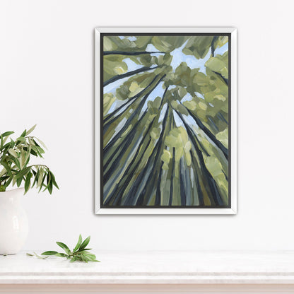 ’From the Forest Floor’ Art Print - Stretched Canvas / 8x10 in / White Frame - Abstract Tree Wall - abstract