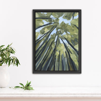 ’From the Forest Floor’ Art Print - Stretched Canvas / 8x10 in / Black Frame - Abstract Tree Wall - abstract - Artwork