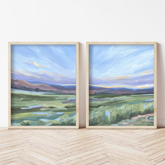 ’Front Range’ Diptych Art Print || Set of 2 - abstract - Artwork - Colorado - Springs