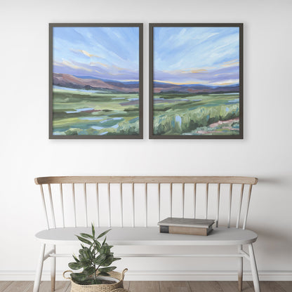 ’Front Range’ Diptych Art Print || Set of 2 - abstract - Artwork - Colorado - Springs