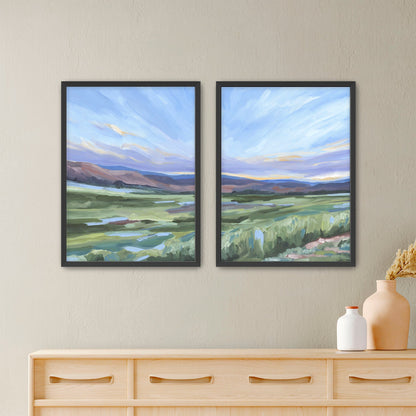 ’Front Range’ Diptych Art Print || Set of 2 - Paper / 5x7 in / Black Frame - abstract - Artwork - Colorado - Springs