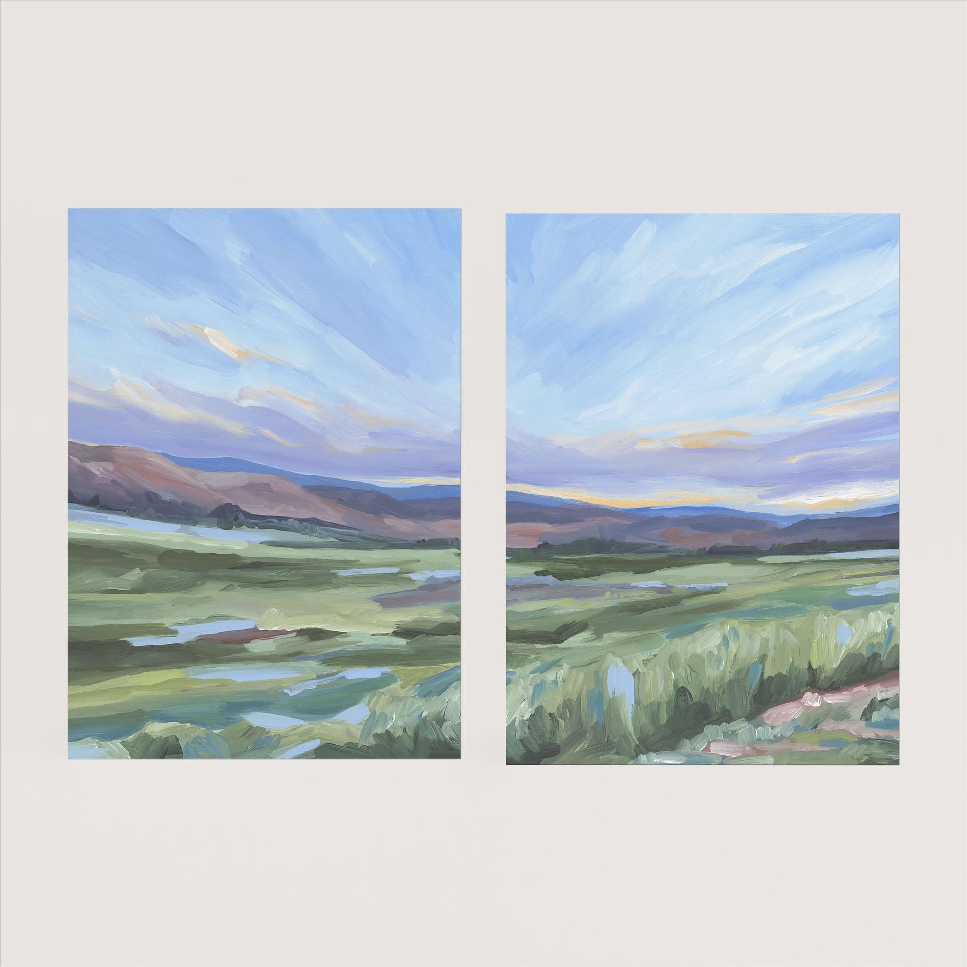 ’Front Range’ Diptych Art Print || Set of 2 - Paper / 5x7 in / No Frame - abstract - Artwork - Colorado - Springs