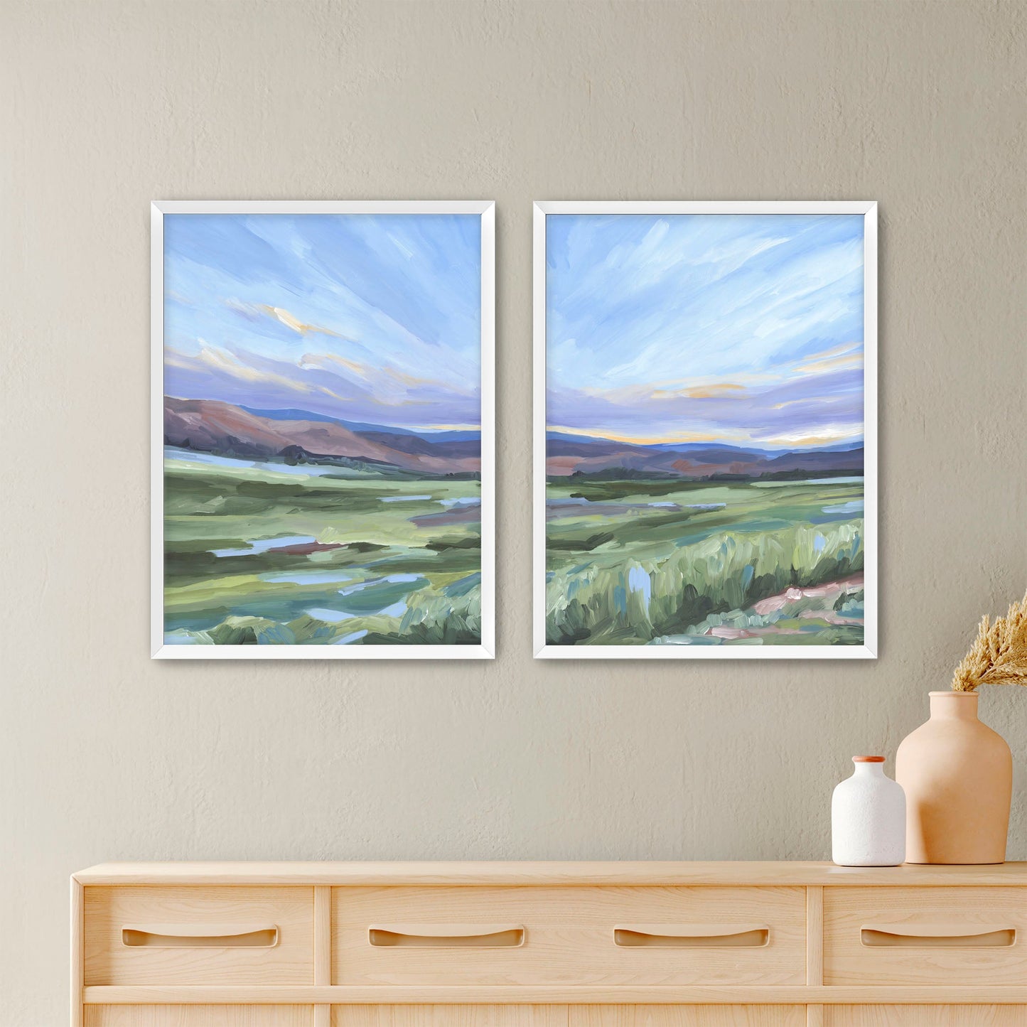 ’Front Range’ Diptych Art Print || Set of 2 - Paper / 5x7 in / White Frame - abstract - Artwork - Colorado - Springs