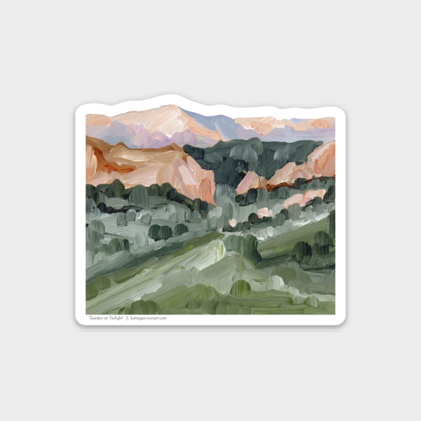 ’Garden at Twilight’ Vinyl Sticker - Pikes Peak Decal - Colorado - Springs - Garden of the Gods - Gifts