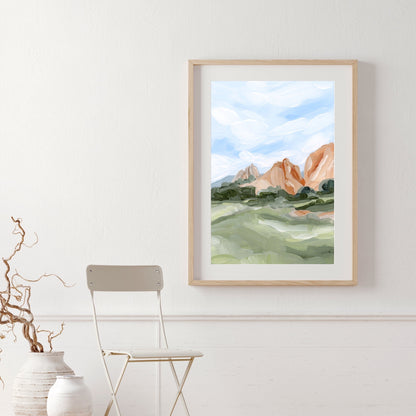 ’Garden Walk’ Art Print - Garden of the Gods Abstract Wall - abstract - Artwork - Colorado - Springs