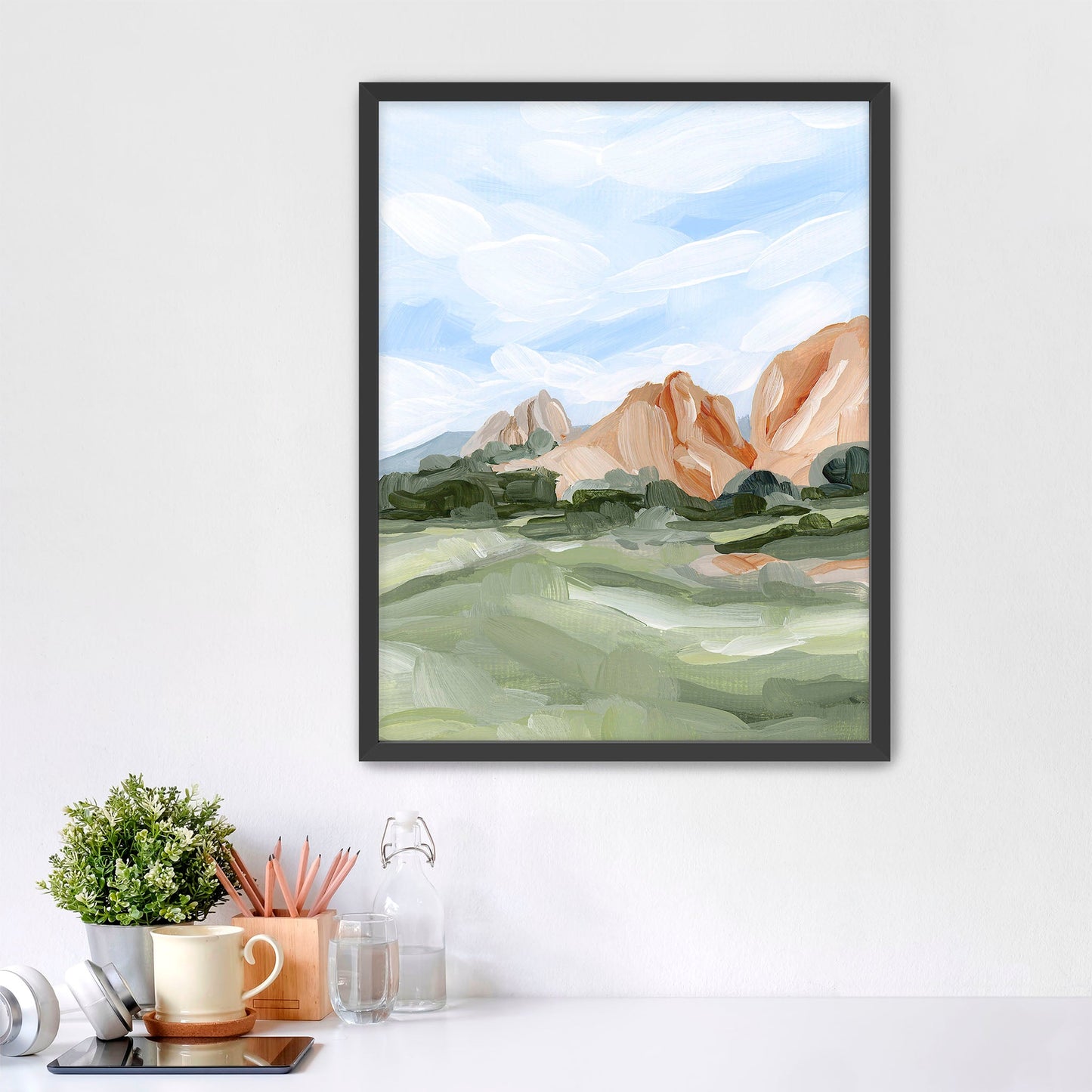 ’Garden Walk’ Art Print - Paper / 5x7 in / Black Frame - Garden of the Gods Abstract Wall - abstract - Artwork