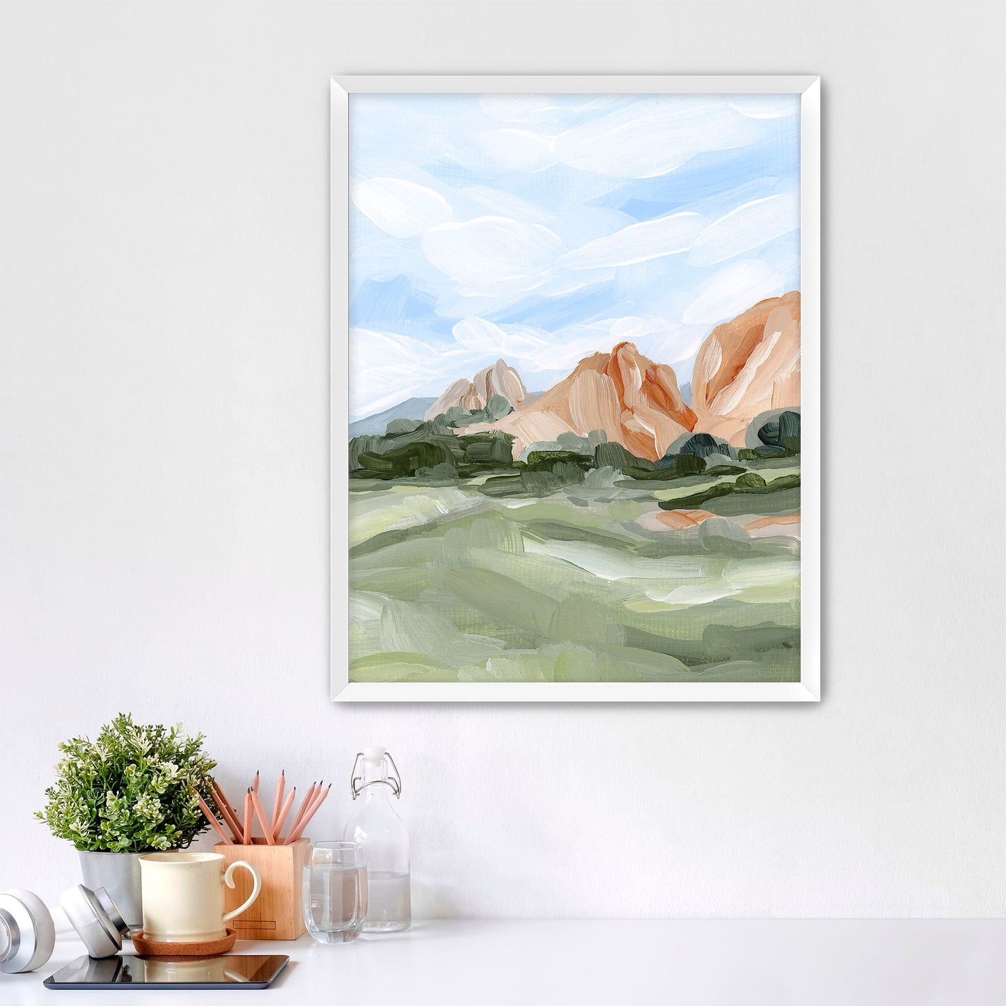 ’Garden Walk’ Art Print - Paper / 5x7 in / White Frame - Garden of the Gods Abstract Wall - abstract - Artwork