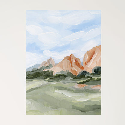 ’Garden Walk’ Art Print - Rolled Canvas / 8x10 in / No Frame - Garden of the Gods Abstract Wall - abstract