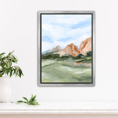 ’Garden Walk’ Art Print - Stretched Canvas / 8x10 in / Silver Frame - Garden of the Gods Abstract Wall - abstract