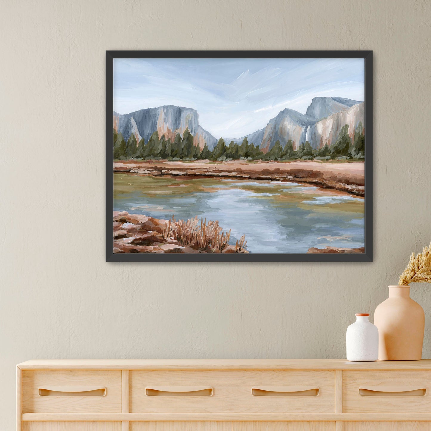 ’Gates of the Valley’ Art Print - Paper / 5x7 in / Black Frame - National Park Wall - abstract - Artwork