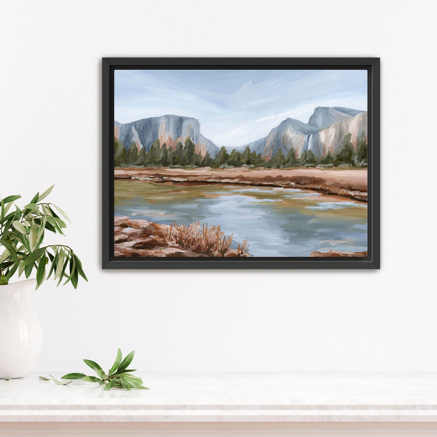 ’Gates of the Valley’ Art Print - Stretched Canvas / 8x10 in / Black Frame - National Park Wall - abstract